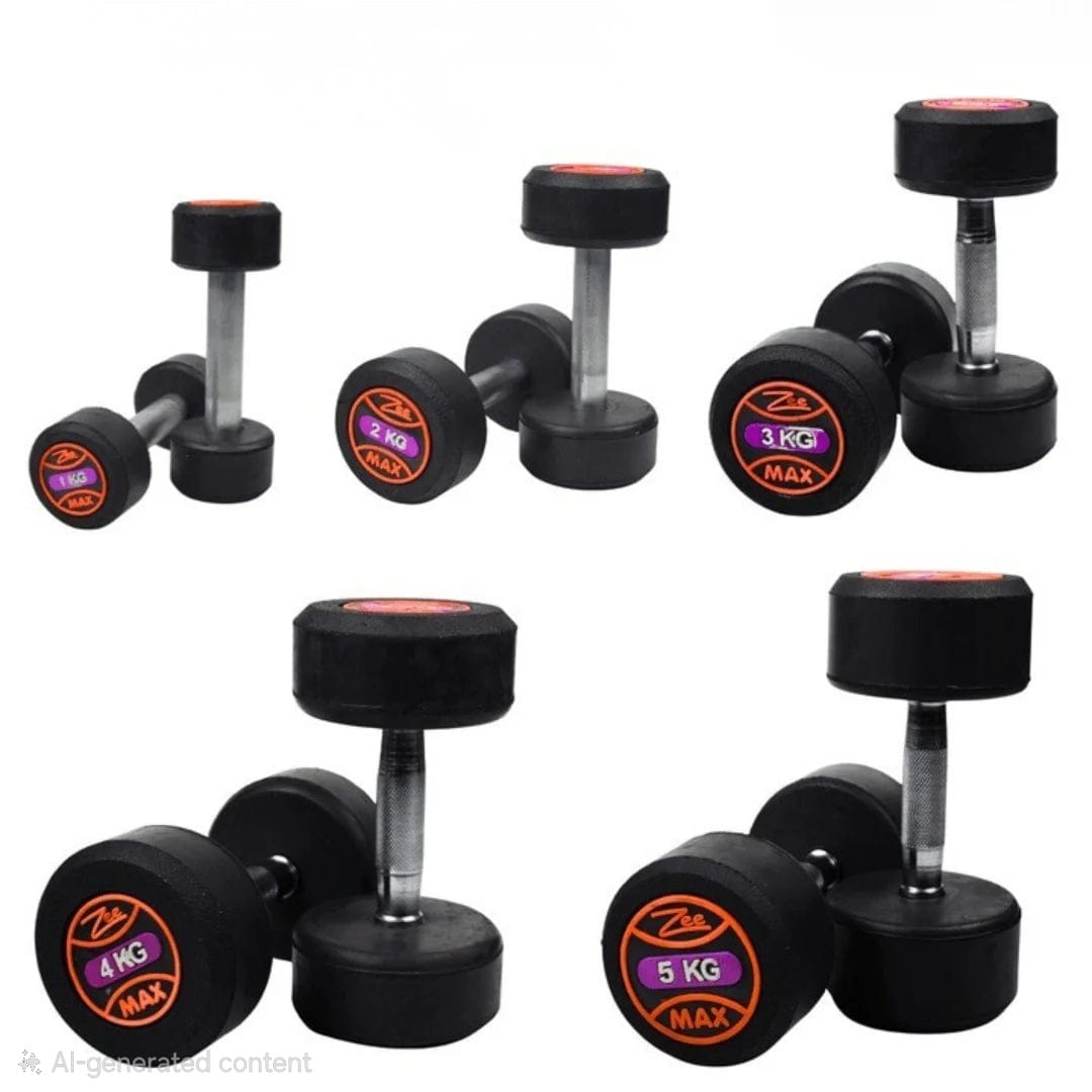 Rubber Dumbbells - 5 KG