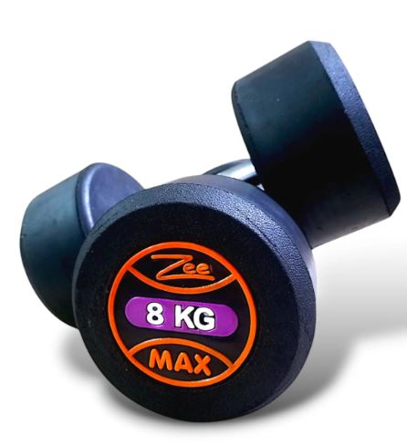 Rubber Dumbbells - 8 KG
