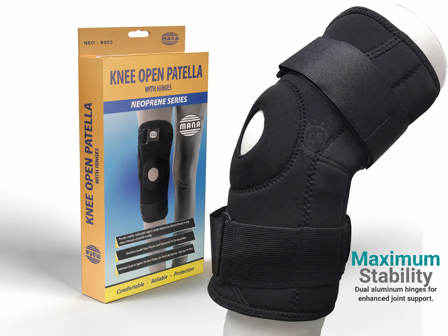 Knee Open Patella (with Hinges) - XL