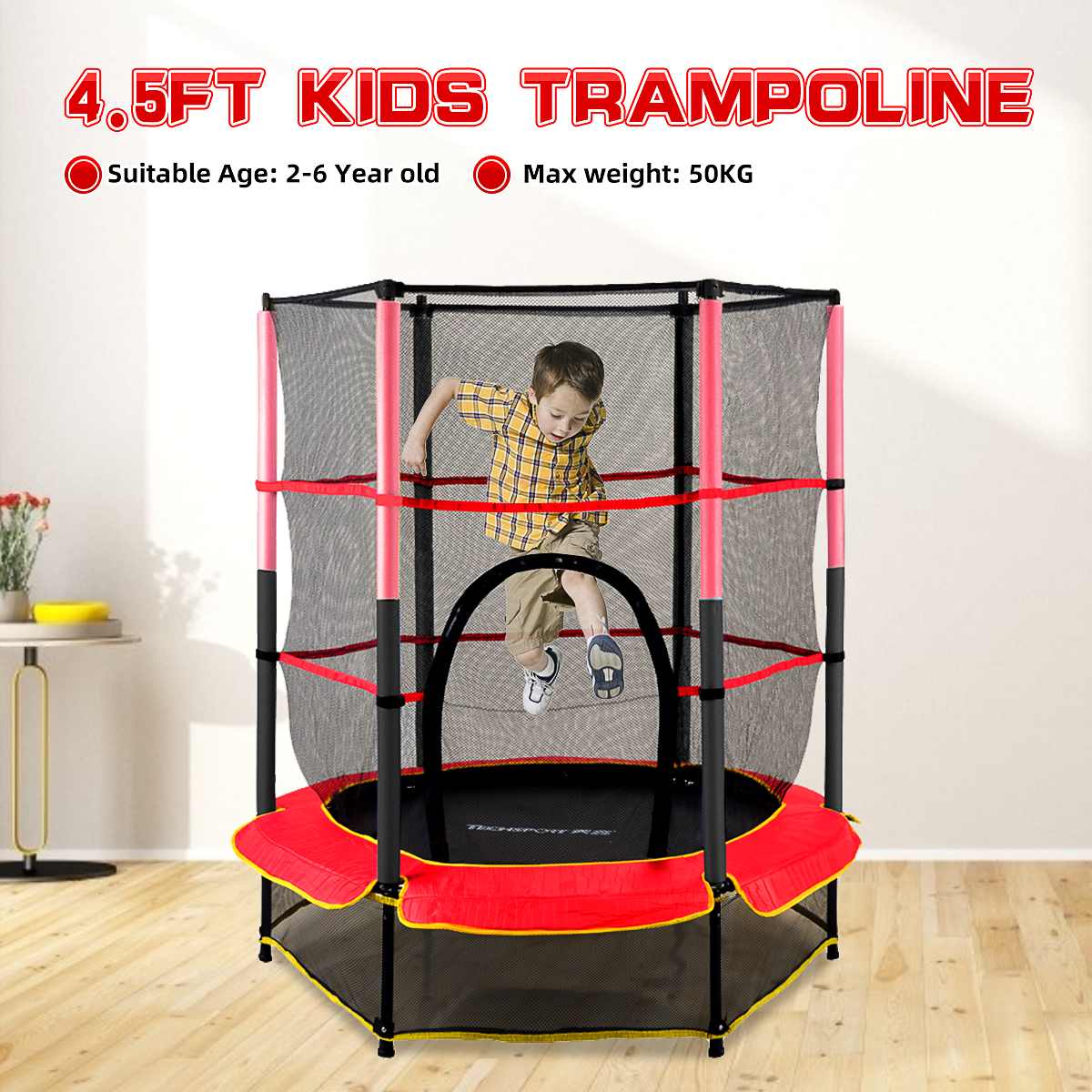 Trampoline 55 Inch with Net - Green Box